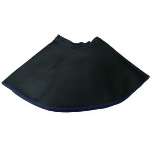 Sandro Paris Career Luxury Classic Fit Black Mini Skirt with Navy Accents